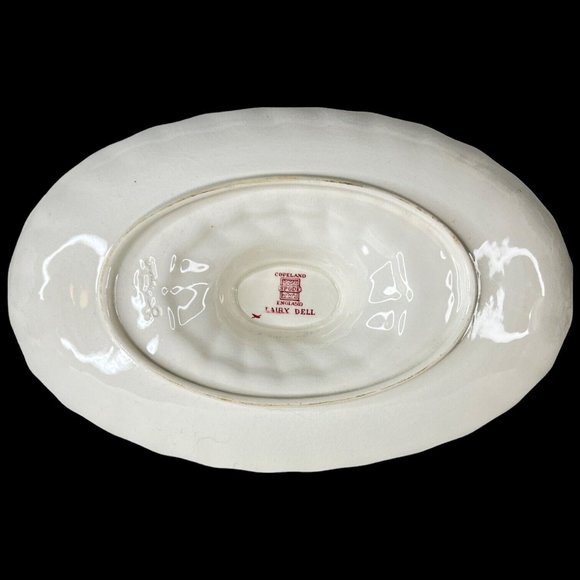 Copeland Spode Fairy Dell Gravy Boat Attached Underplate Made England Pink - Picture 11 of 12